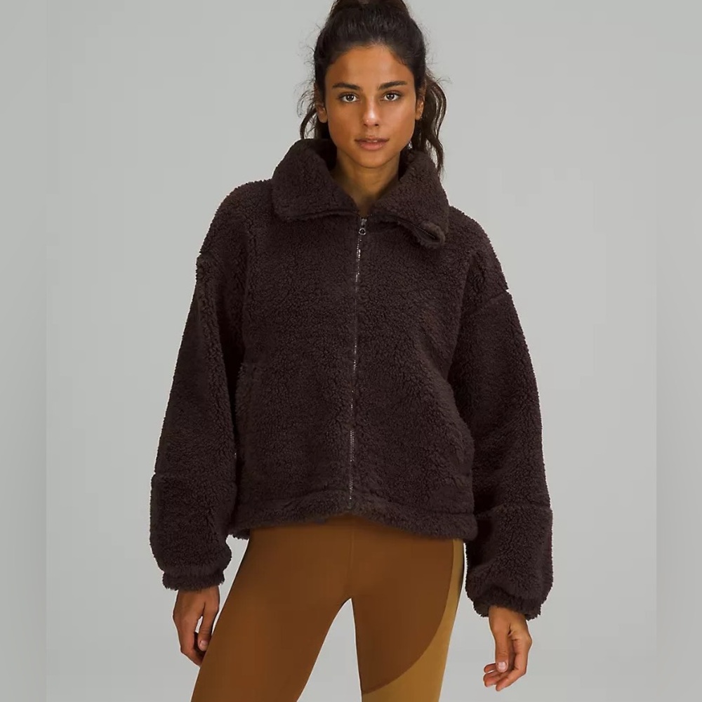 LULULEMON fleece zip up jacket in FRENCH PRESS